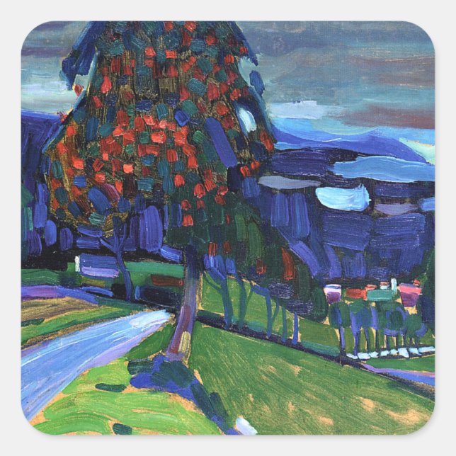 Kandinsky - Autumn in Murnau Square Sticker (Front)