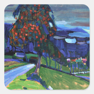 Kandinsky - Autumn in Murnau Square Sticker