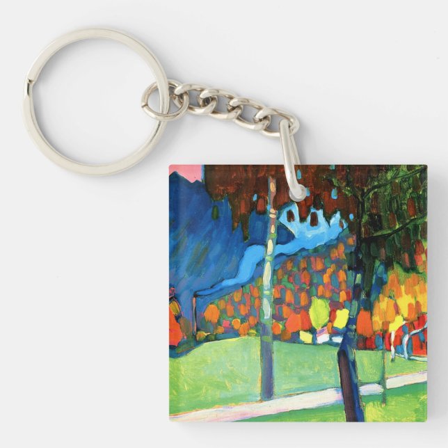 Kandinsky - Autumn Study in Oberau Key Ring (Front)