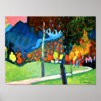 Kandinsky - Autumn Study in Oberau Poster