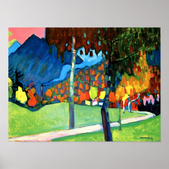 Kandinsky - Autumn Study in Oberau Poster (Front)