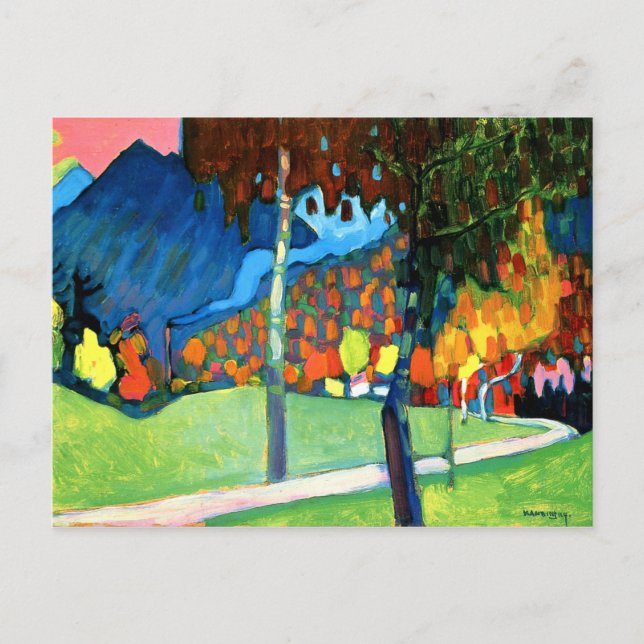 Kandinsky - Autumn Study in Oberau Postercard Postcard (Front)