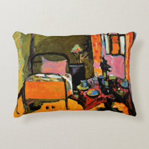Kandinsky - Bedroom in Aintmillerstrasse Decorative Cushion
