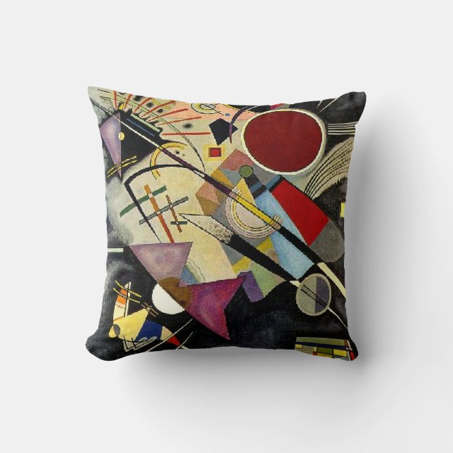 Kandinsky - Black Accompaniment Cushion (Front)