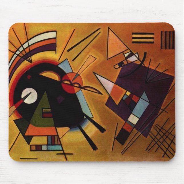 Kandinsky Black and Violet Mouse Pad (Front)