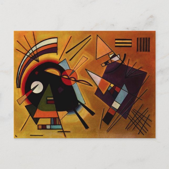 Kandinsky Black and Violet Postcard (Front)