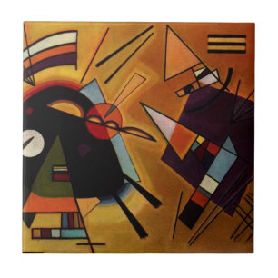 Kandinsky Black and Violet Tile
