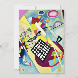 Kandinsky - Black Grid, popular abstract art, Card