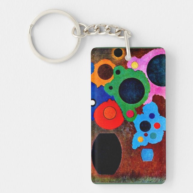 Kandinsky - Black Increasing, Key Ring (Front)