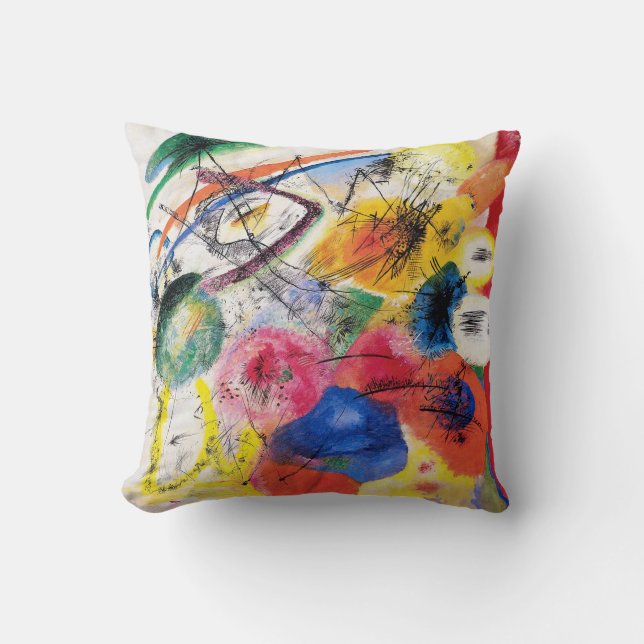 Kandinsky Black Lines Throw Pillow (Front)