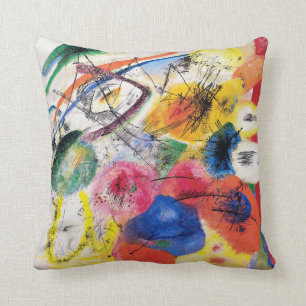 Kandinsky Black Lines Throw Pillow