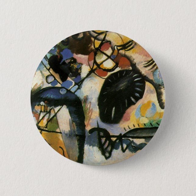 Kandinsky Black Spot Abstract Artwork 6 Cm Round Badge (Front)