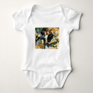 Kandinsky Black Spot Abstract Artwork Baby Bodysuit