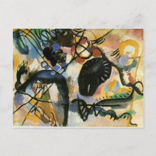 Kandinsky Black Spot Abstract Artwork Postcard