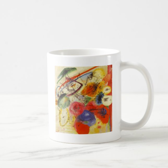 Kandinsky Black Strokes Abstract Painting Coffee Mug (Right)