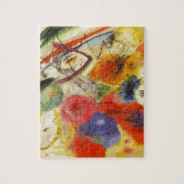Kandinsky Black Strokes Abstract Painting Jigsaw Puzzle (Vertical)