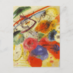 Kandinsky Black Strokes Abstract Painting Postcard