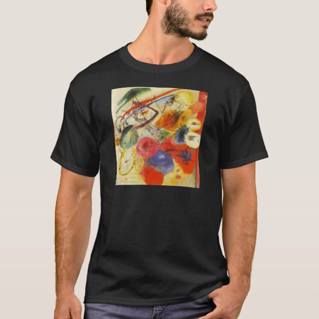 Kandinsky Black Strokes Abstract Painting T-Shirt (Front)