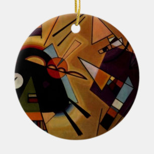 Kandinsky Black Violet Ceramic Tree Decoration