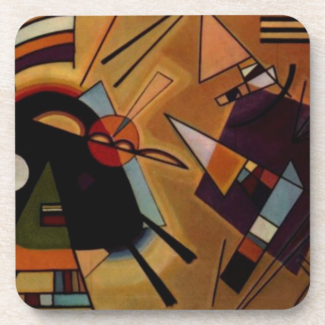 Kandinsky Black Violet Coaster (Front)