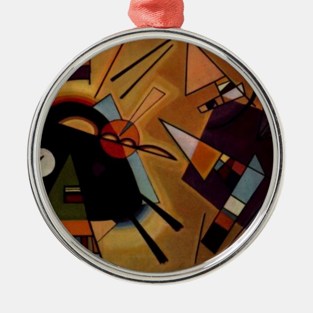 Kandinsky Black Violet Metal Ornament (Front)