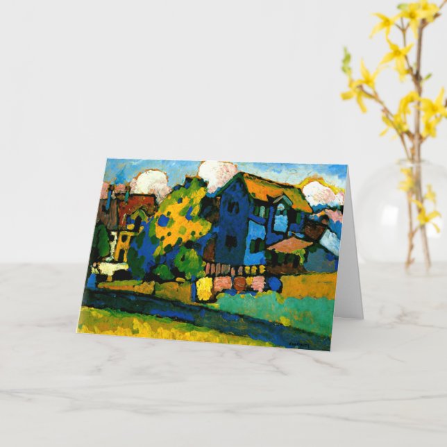 Kandinsky - Blaues Haus Klein Card (Yellow Flower)