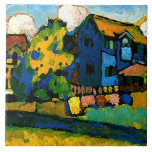 Kandinsky - Blaues Haus Klein Ceramic Tile