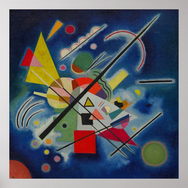 Kandinsky Blue Painting Abstract Artwork Poster (Front)