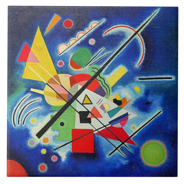 Kandinsky - Blue Painting Ceramic Tile (Front)