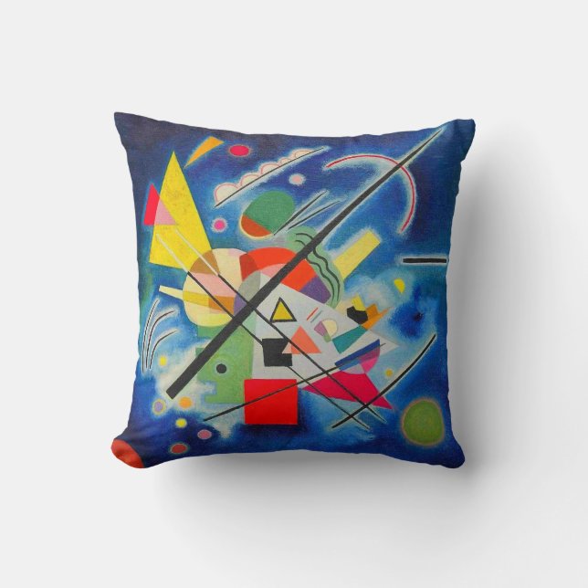 Kandinsky Blue Painting Cushion (Front)