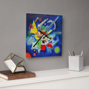 Kandinsky - Blue Painting Square Wall Clock