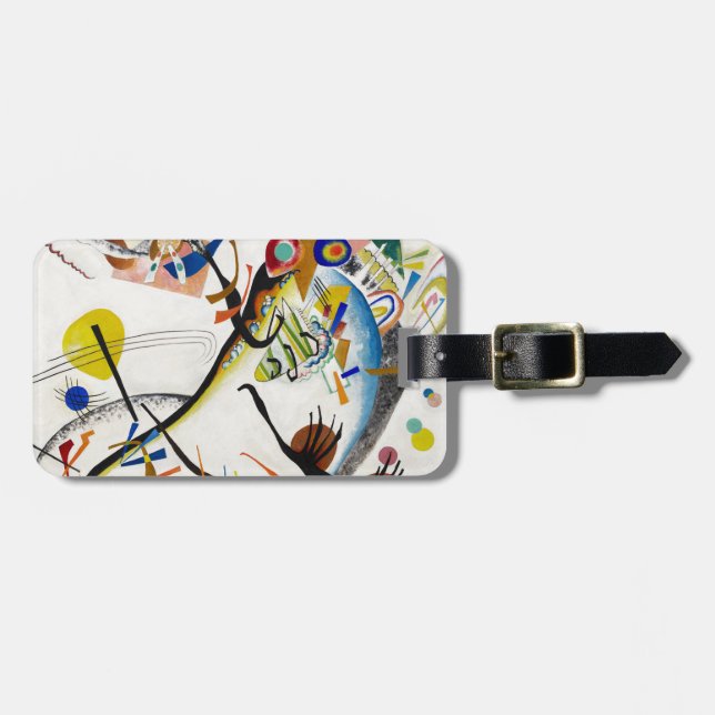 Kandinsky Blue Segment Luggage Tag (Front Horizontal)