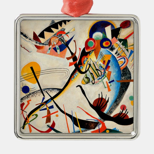 Kandinsky - Blue Segment, Metal Ornament (Front)