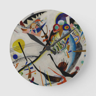 Kandinsky Blue Segment Round Clock