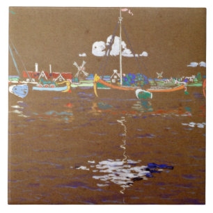 Kandinsky - Boats Ceramic Tile