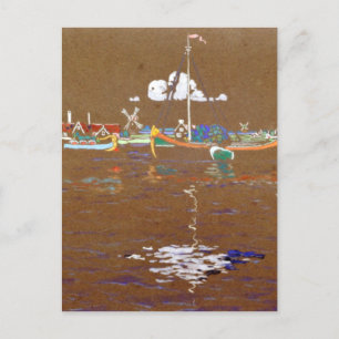 Kandinsky - Boats, Postcard