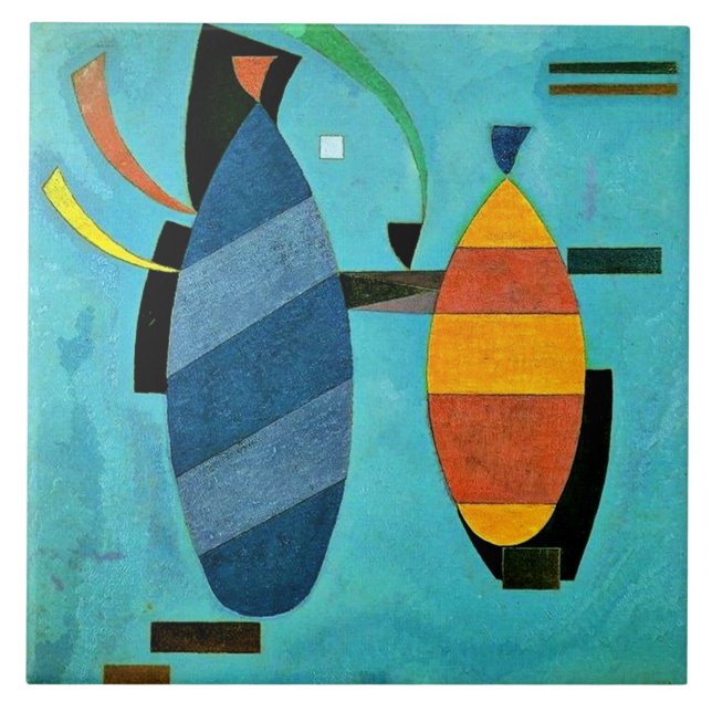Kandinsky - Both Striped Ceramic Tile (Front)