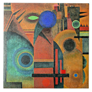 Kandinsky - Brown Silence Ceramic Tile
