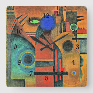 Kandinsky - Brown Silence Square Wall Clock