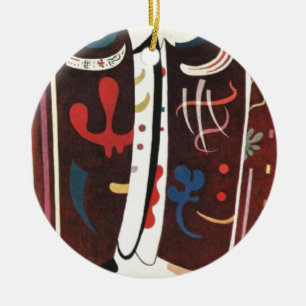 Kandinsky Brown with Supplement Abstract Ceramic Tree Decoration