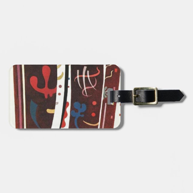 Kandinsky Brown with Supplement Abstract Luggage Tag (Front Horizontal)