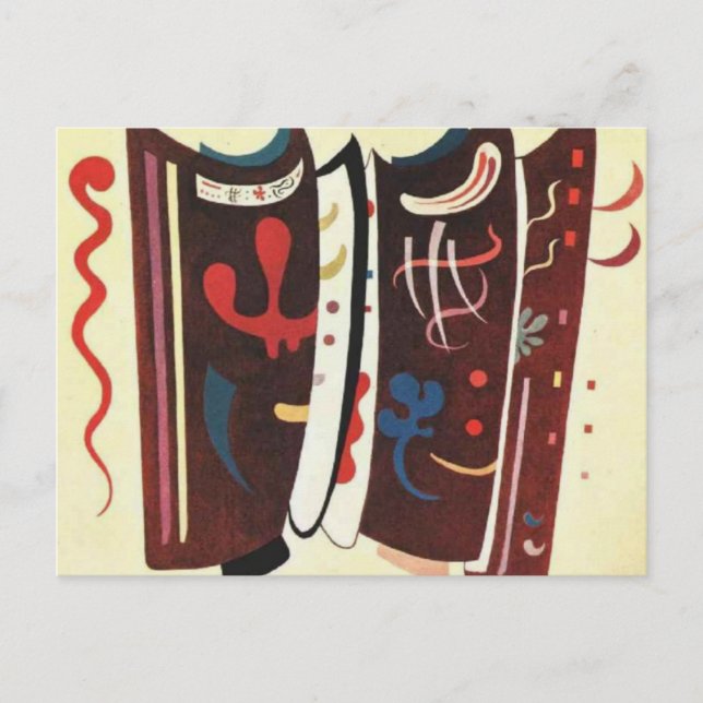 Kandinsky Brown with Supplement Abstract Postcard (Front)