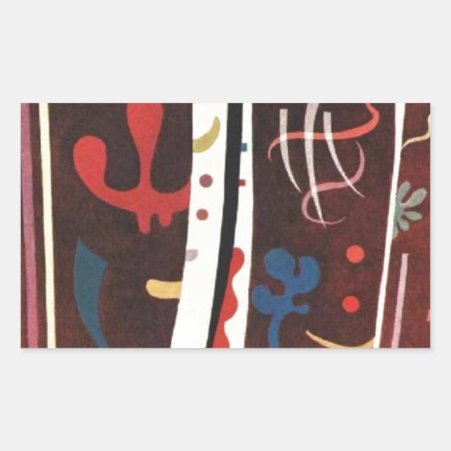 Kandinsky Brown with Supplement Abstract Rectangular Sticker (Front)