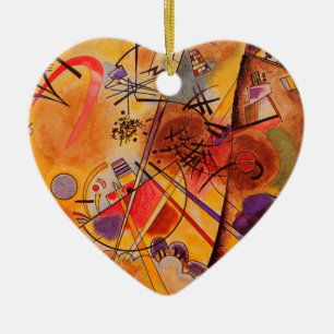 Kandinsky Brown Yellow Red Blue Ceramic Ornament