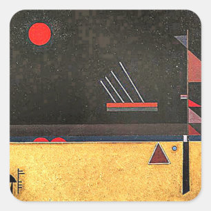 Kandinsky - Brownish, abstract art Square Sticker
