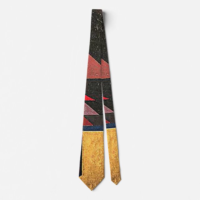 Kandinsky - Brownish, abstract art, Tie (Front)