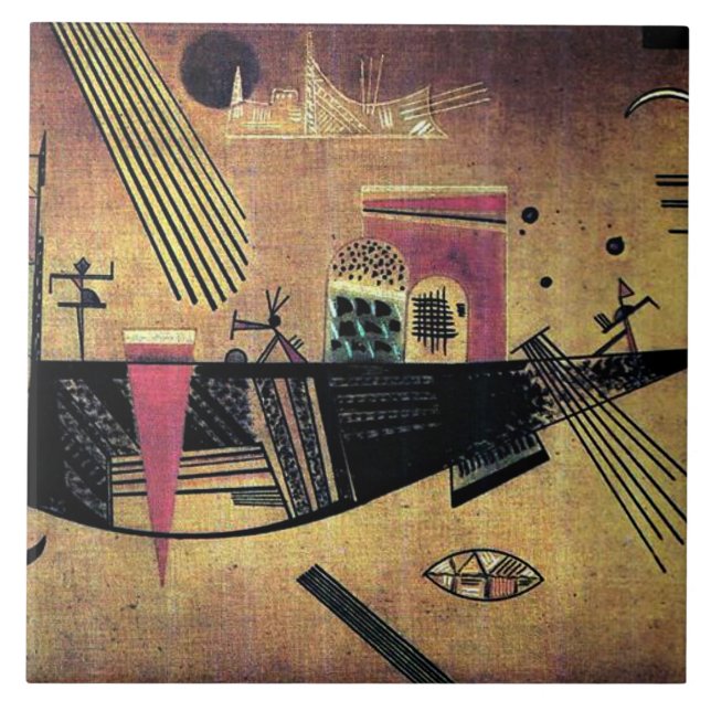 Kandinsky - Capricious Ceramic Tile (Front)