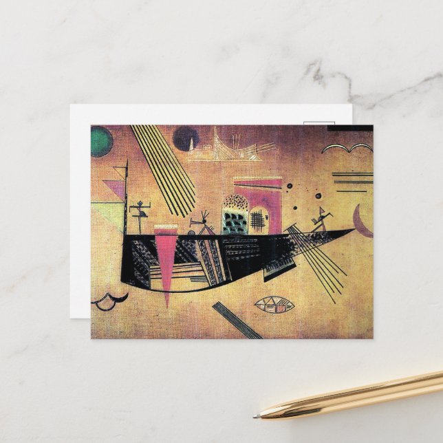 Kandinsky - Capricious, famous painting, Postcard (Front/Back In Situ)