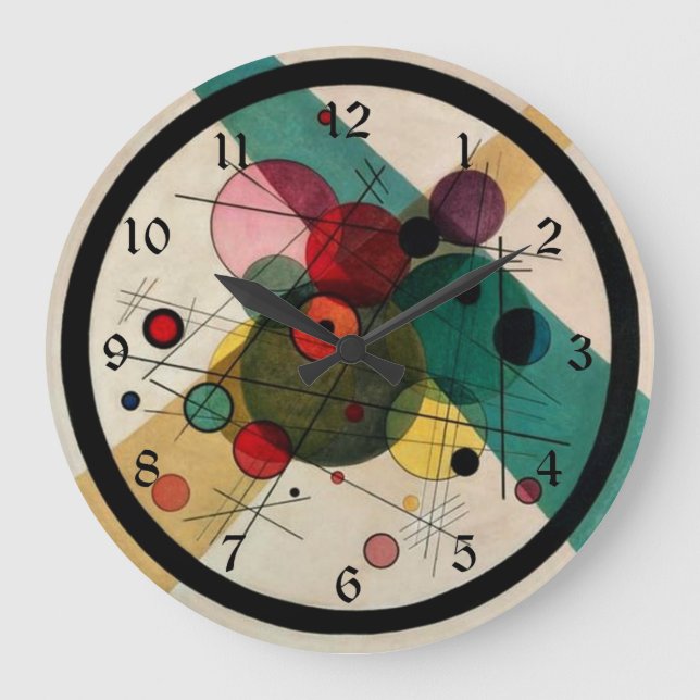 Kandinsky - Circle in a Circle Large Clock (Front)
