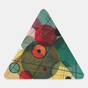 Kandinsky Circles in a Circle Sticker